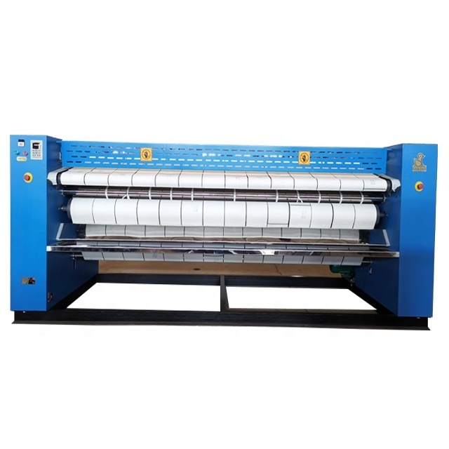 Steam heat double roller industrial  laundry ironing machine laundry flat work press ironer for hotel laundry machines