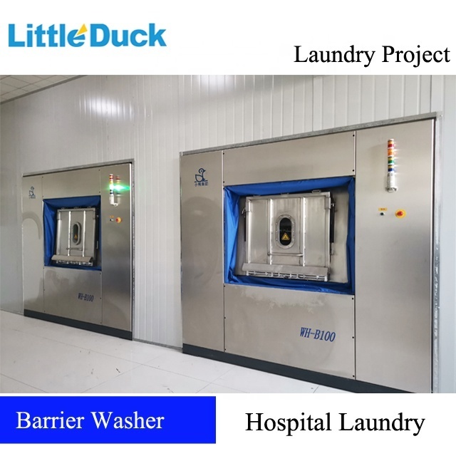 200kg hospital laundry barriers washer extractor