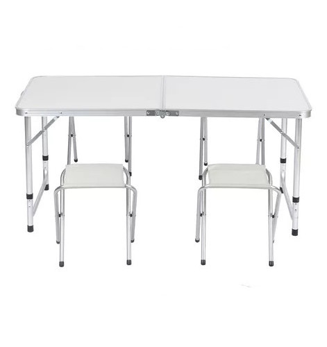 Outdoor Collapsible Table Height Adjustable table Combination table and chair for Tailgating and Beach