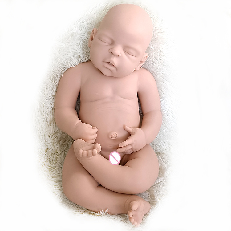 Handmade Lifelike Baby Dolls 22 Inch Soft Soild Silicone Reborn Bebe Newborn Big Baby Doll Toys