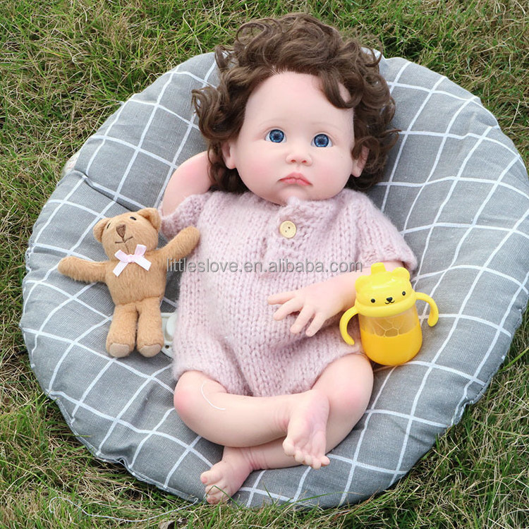 Full Body Solid Silicone Reborn Baby Dolls 18Inch Waterproof Newborn Baby Reborn Doll Silicone For Sale Bebe Reborn Dolls