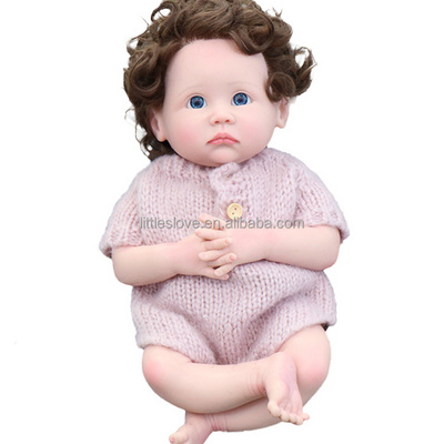 Full Body Solid Silicone Reborn Baby Dolls 18Inch Waterproof Newborn Baby Reborn Doll Silicone For Sale Bebe Reborn Dolls