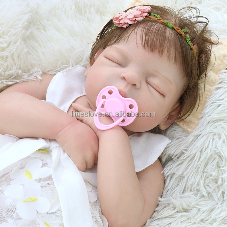 Sweet Sleeping Bebe Reborn Dolls 22Inch Painted Finished Full Body Silicone Reborn Doll Munecas Reborn