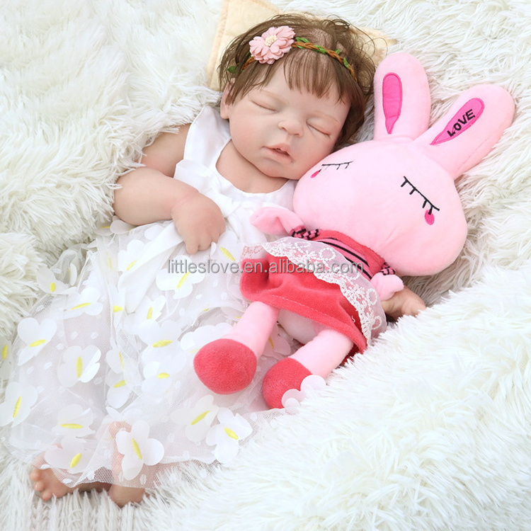 Sweet Sleeping Bebe Reborn Dolls 22Inch Painted Finished Full Body Silicone Reborn Doll Munecas Reborn