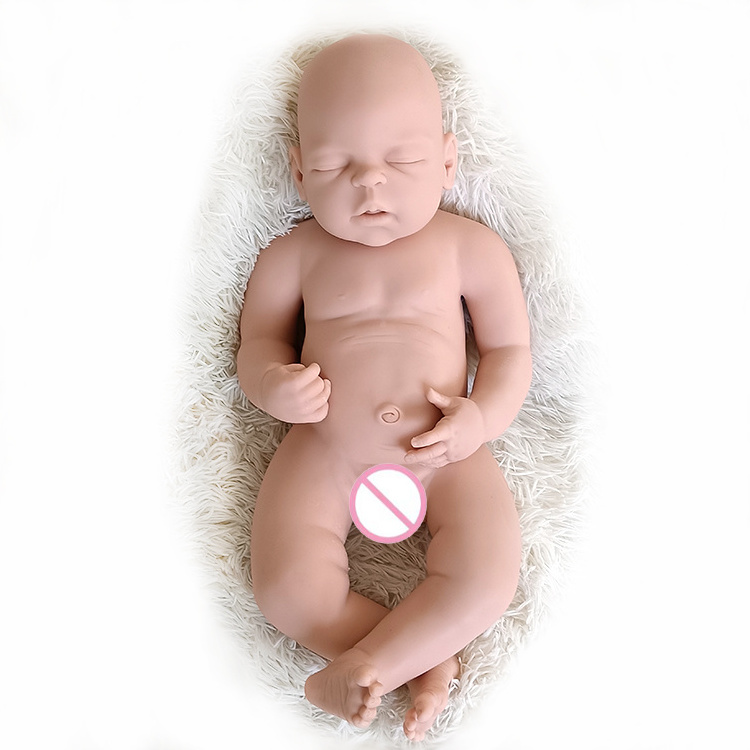 Handmade Lifelike Baby Dolls 22 Inch Soft Soild Silicone Reborn Bebe Newborn Big Baby Doll Toys