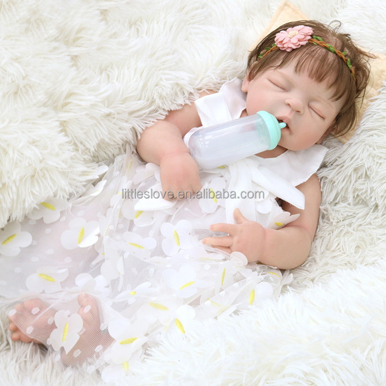 Sweet Sleeping Bebe Reborn Dolls 22Inch Painted Finished Full Body Silicone Reborn Doll Munecas Reborn