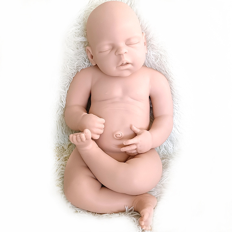 Handmade Lifelike Baby Dolls 22 Inch Soft Soild Silicone Reborn Bebe Newborn Big Baby Doll Toys