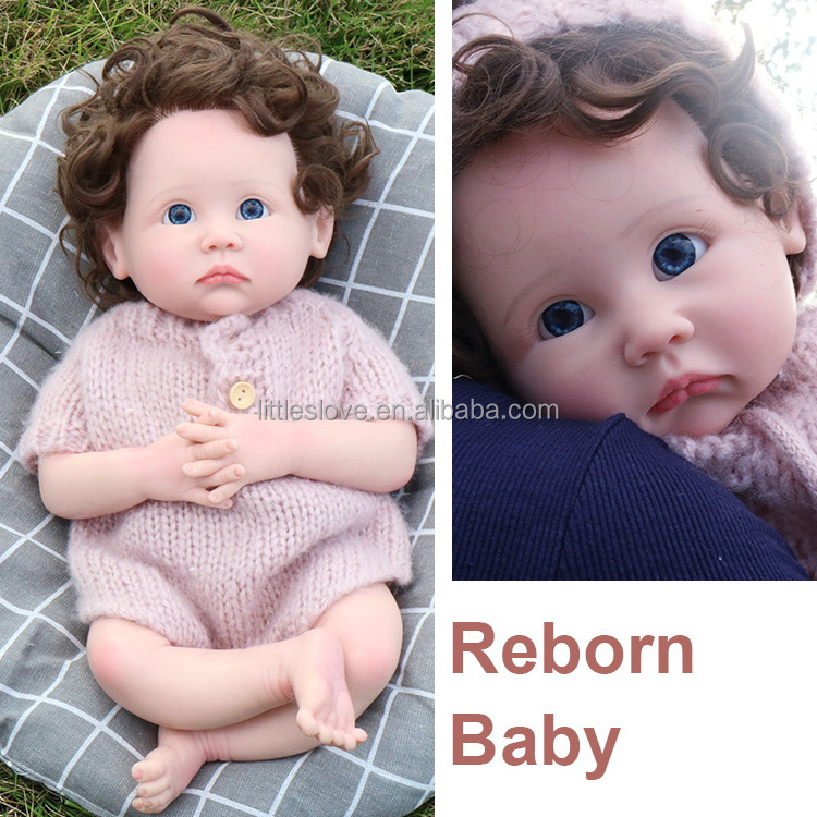 Full Body Solid Silicone Reborn Baby Dolls 18Inch Waterproof Newborn Baby Reborn Doll Silicone For Sale Bebe Reborn Dolls