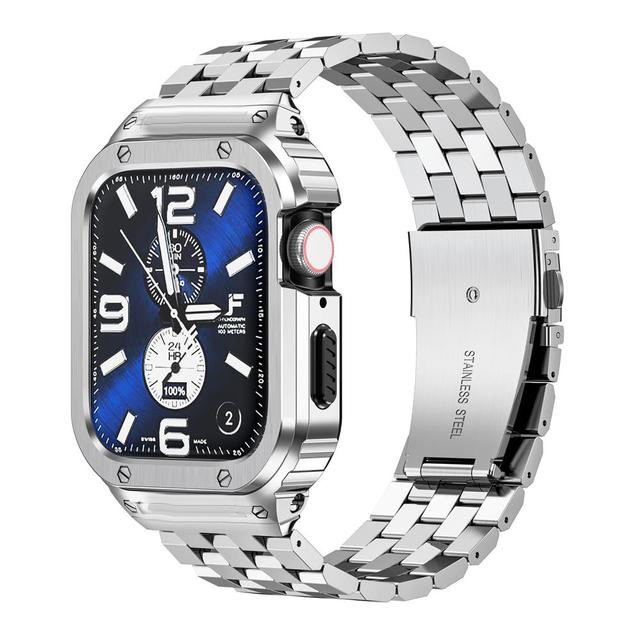 Luxury Watch Case Stainless Steel Band for Apple Watch series 8 ultra 49mm Metal Modification Kit Case For Apple Watch