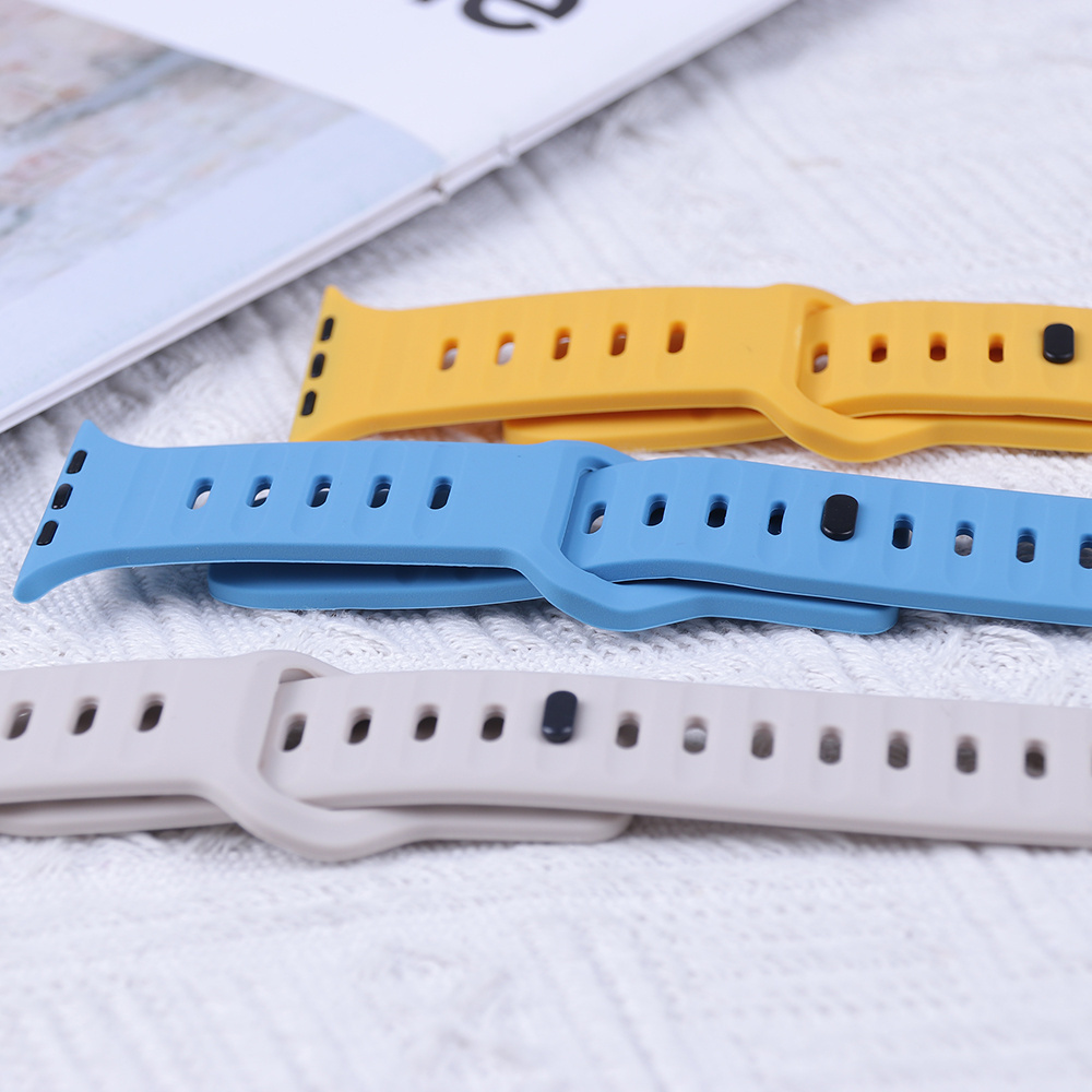 NEW Soft Silicone Straps for Apple iwatch series 9 8 7 Rubber Watch Straps for ultra 49mm 45mm 41mm Silicone Apple Watch Band