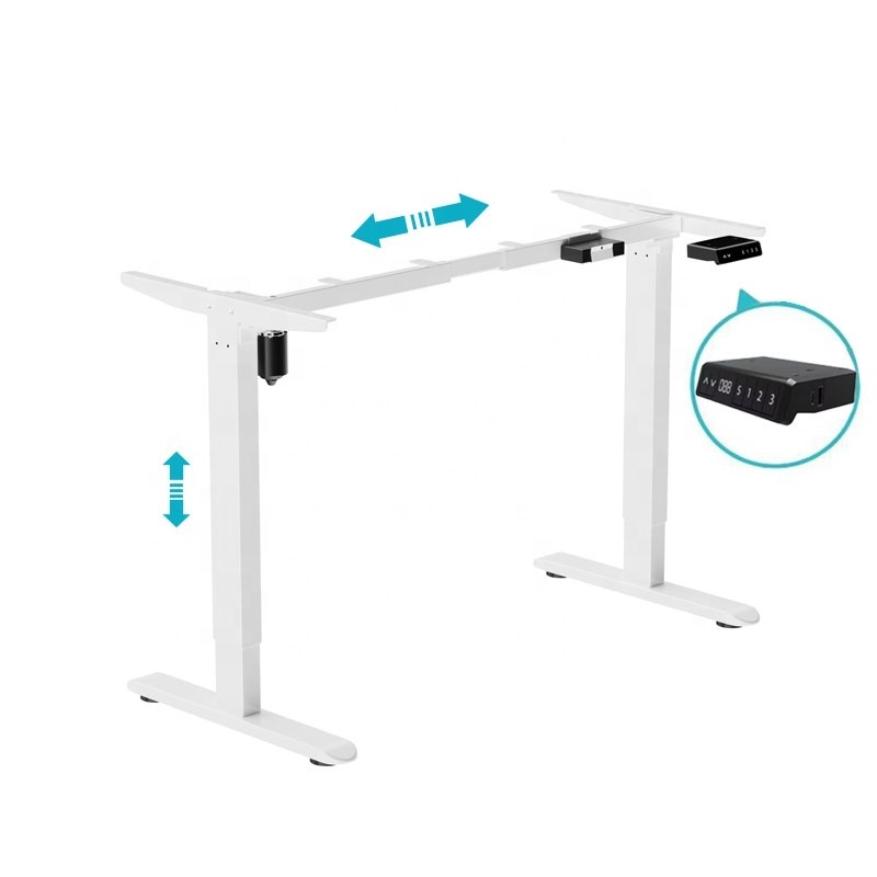 Office Furniture Ergonomic Single Motor Lift Sit Stand up Desk Frame Escritorio Table Height Adjustable Electric Standing Desk