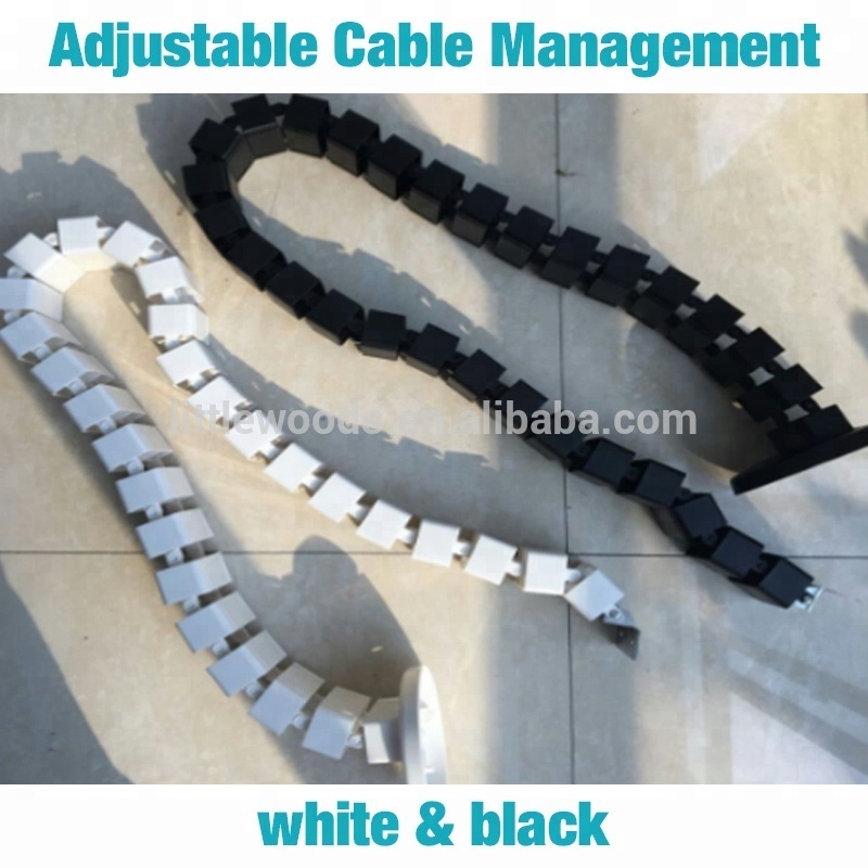 Office Spine Wire Organizer Protector Height Adjustable Desk Computer Cable Management Manager Sleeves Cable Management Spine