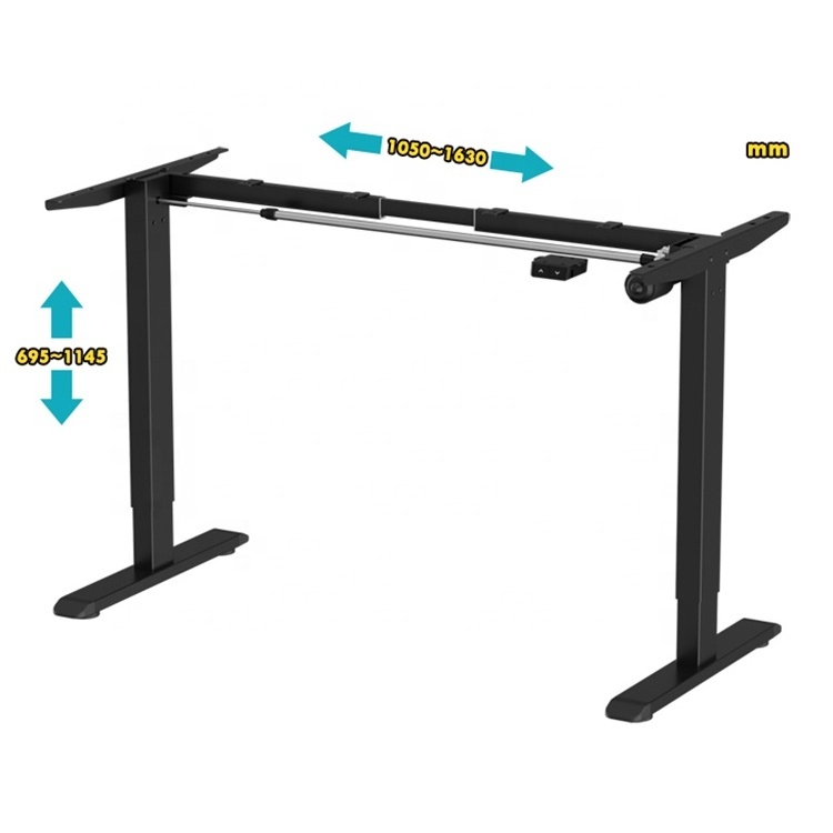 Office Furniture Ergonomic Single Motor Lift Sit Stand up Desk Frame Escritorio Table Height Adjustable Electric Standing Desk