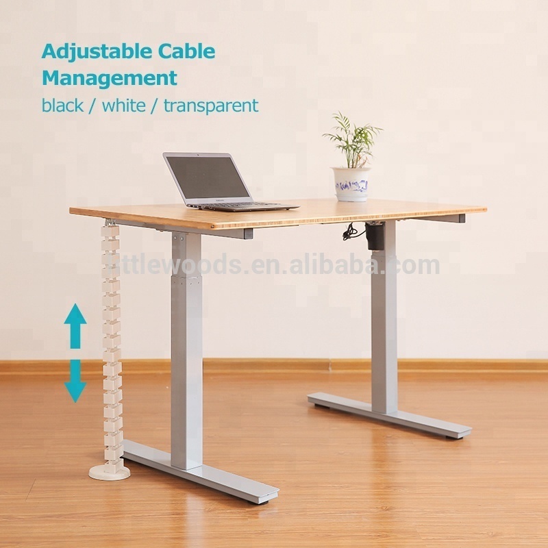 Office Spine Wire Organizer Protector Height Adjustable Desk Computer Cable Management Manager Sleeves Cable Management Spine