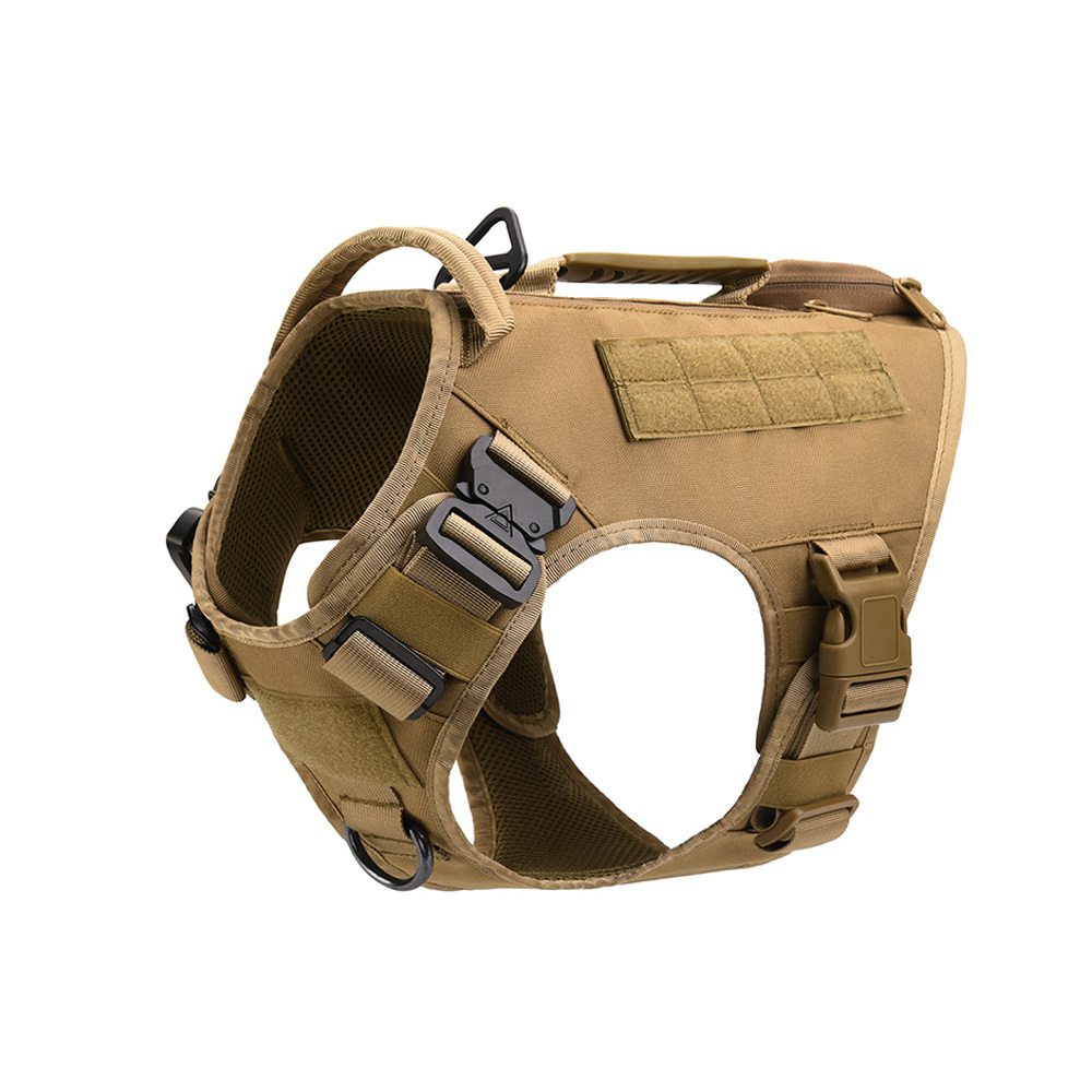 Wholesale Tactical Dog Vest Harness No-Pull Service Dog Vest for Training Hunting Walking Large Breed Pet Vest Dog Harness Set