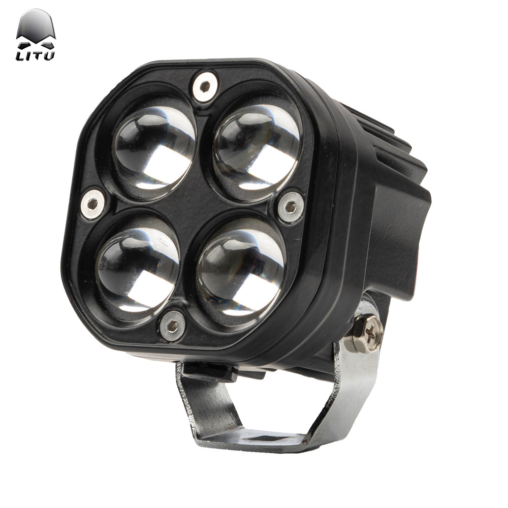 New 120W High Power 3inch Dual Color 5D Projector Led Fog Light, Bumper Cube Spot Beam Offroad 4x4 Backup Led Work Light