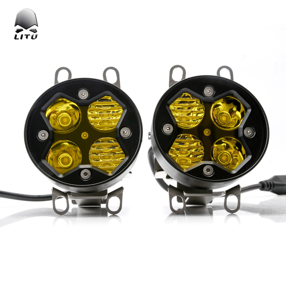 3 inch yellow off-road truck UTV ATV SUV auxiliary led fog light 46w 12v 24v auto accessories combo beam driving lamp