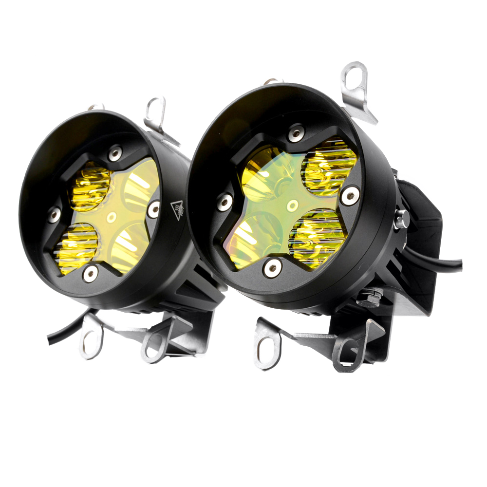 3 inch yellow off-road truck UTV ATV SUV auxiliary led fog light 46w 12v 24v auto accessories combo beam driving lamp