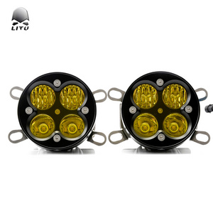 High Quality 46W Auto car 4" Inch 12V LED Head Lamp Driving Off Road Fog Lights with DRL for Jeep Honda Toyota Nissan