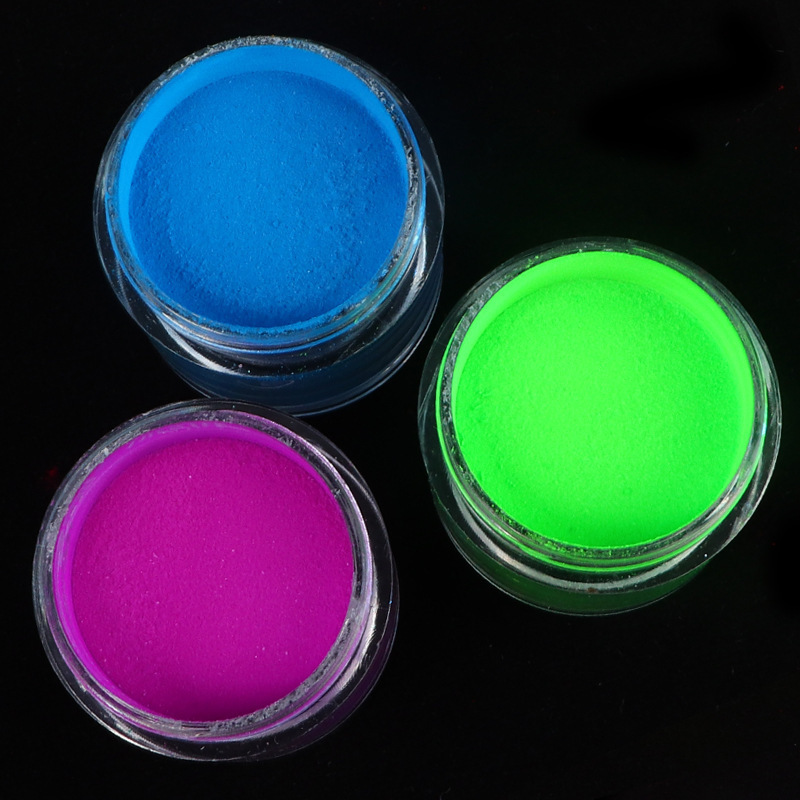 10ml Professional Neon Pigment Acrylic Powder Wholesale Gel Polish 3 in 1 Glow In The Dark Acrylic Nail Powder Salon Nail Art