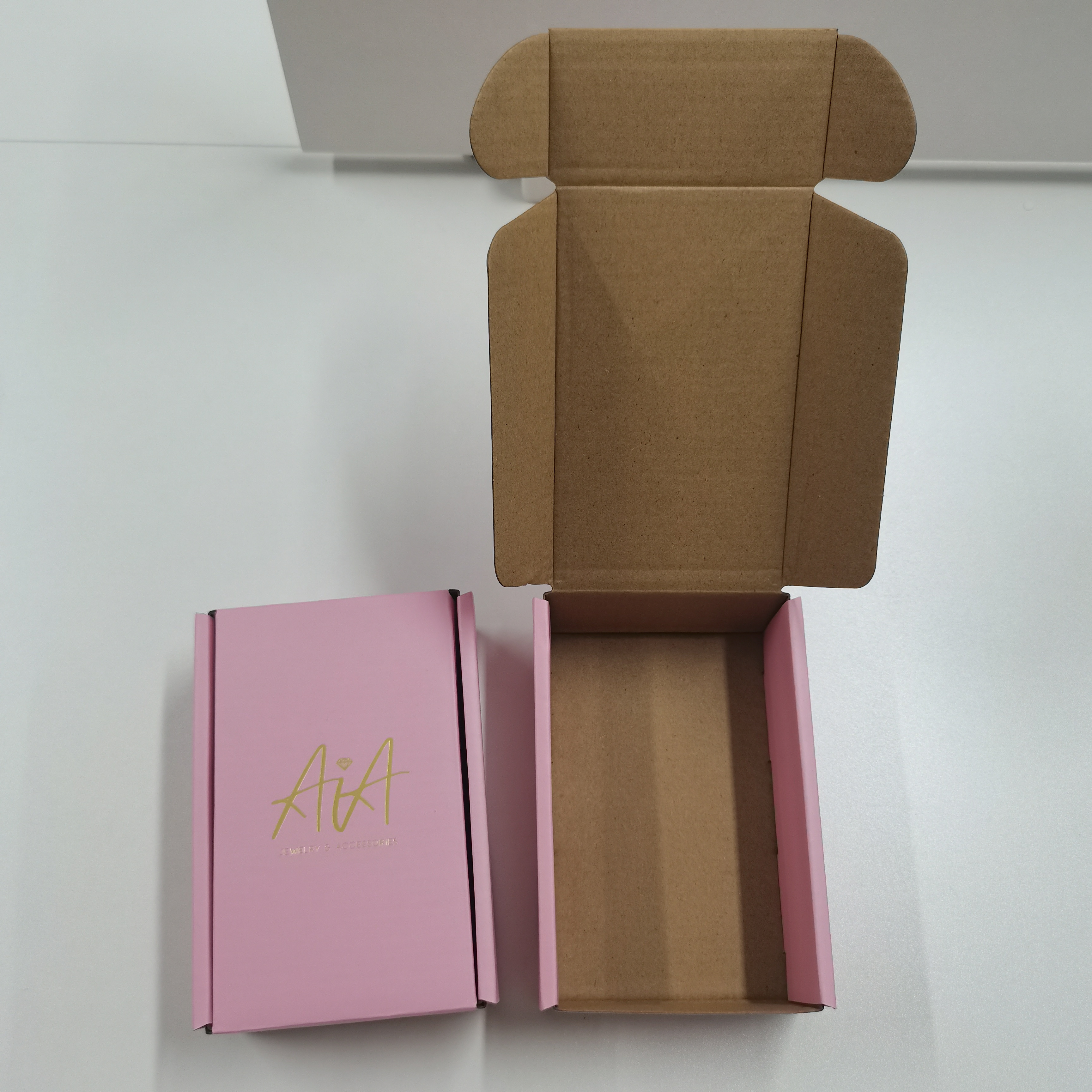 custom print logo mailing corrugated jewelry mailer folding box gift box shipping apparel box for packaging