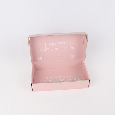 customized printed logo pink shipping mailing packaging boxes small gift corrugated mailer boxes for phone case