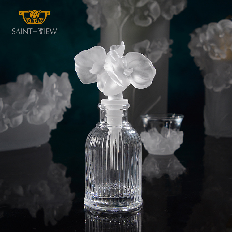 NEW ARRIVAL Handmade Design Crystal Purple Flower Shape 100ml Perfume Bottle