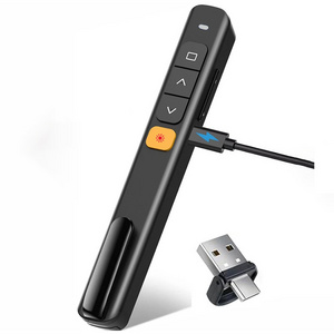 Hot Selling  USB and TYPE C  Wireless Presenter Remote Control Red Laser Pointer For Computer Teaching