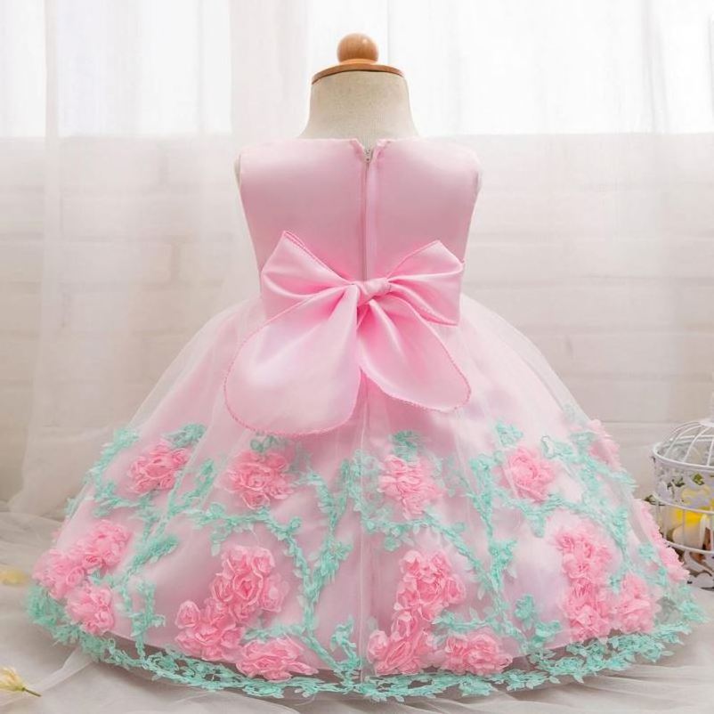 Wholesale 2020 Kids Birthday Princess Party Dress For Girls Infant Lace Children Bridesmaid Elegant Dress Girls Clothes