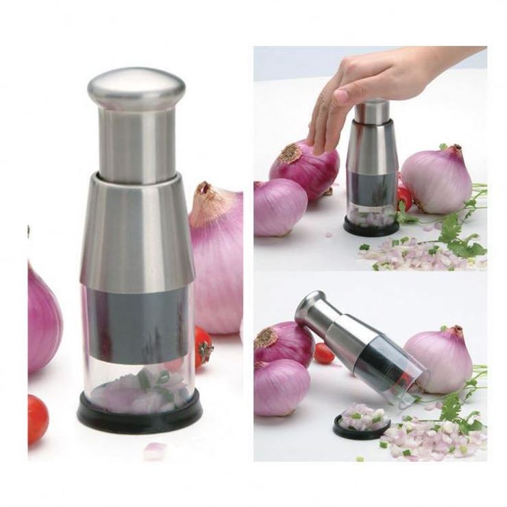 Food Chopper Manual Hand Vegetable Chopper Dicer Dishwasher Safe Slap Onion Cutter Veggies Onions Garlic Chopper