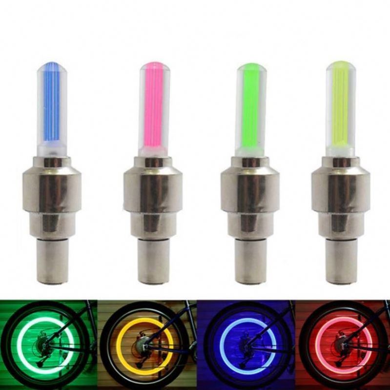 Car Motorcycle Bike Bicycle Wheel Tire Lamp Valve tire light Cycling Accessories LED Light Valve Stem CAP