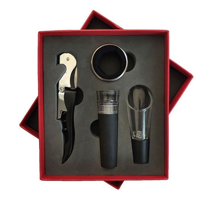 2023 Top Seller 4pcs Set Creative Personalized Stainless Steel Bar Tools Wine Bottle Opener Wine Corkscrew Gift Box