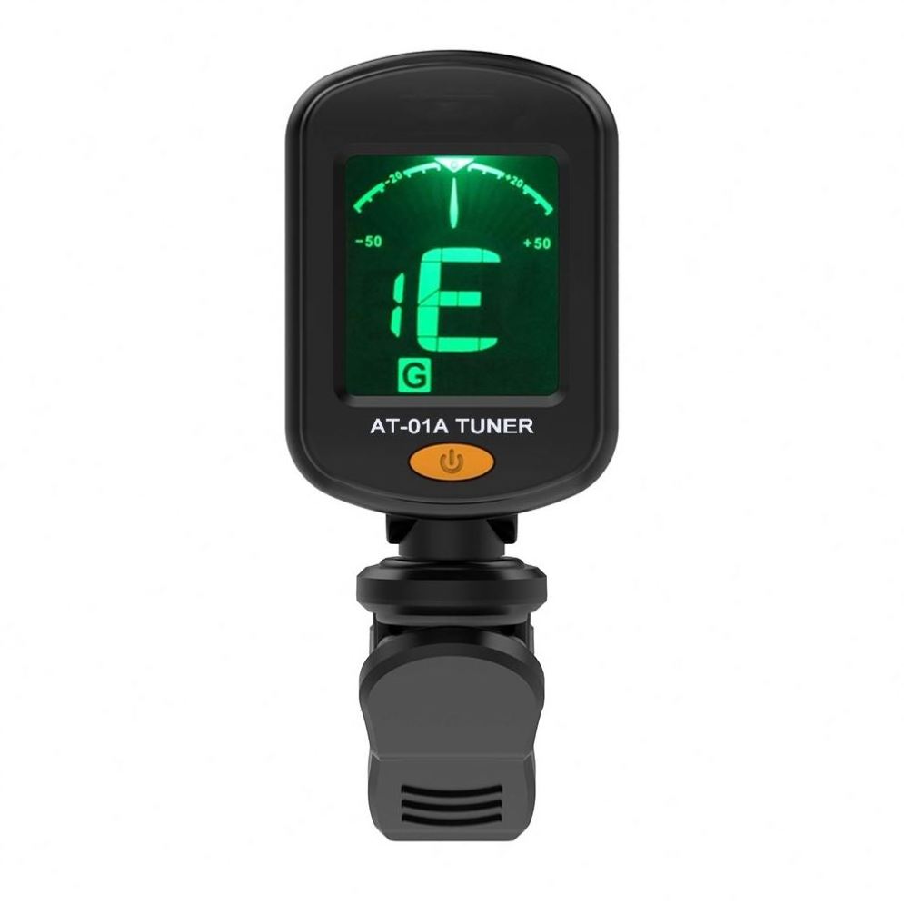 K1044 Guitar Tuner Rotatable Clip-on Tuner LCD Display for Chromatic Acoustic Guitar Bass Ukulele Guitar Accessories