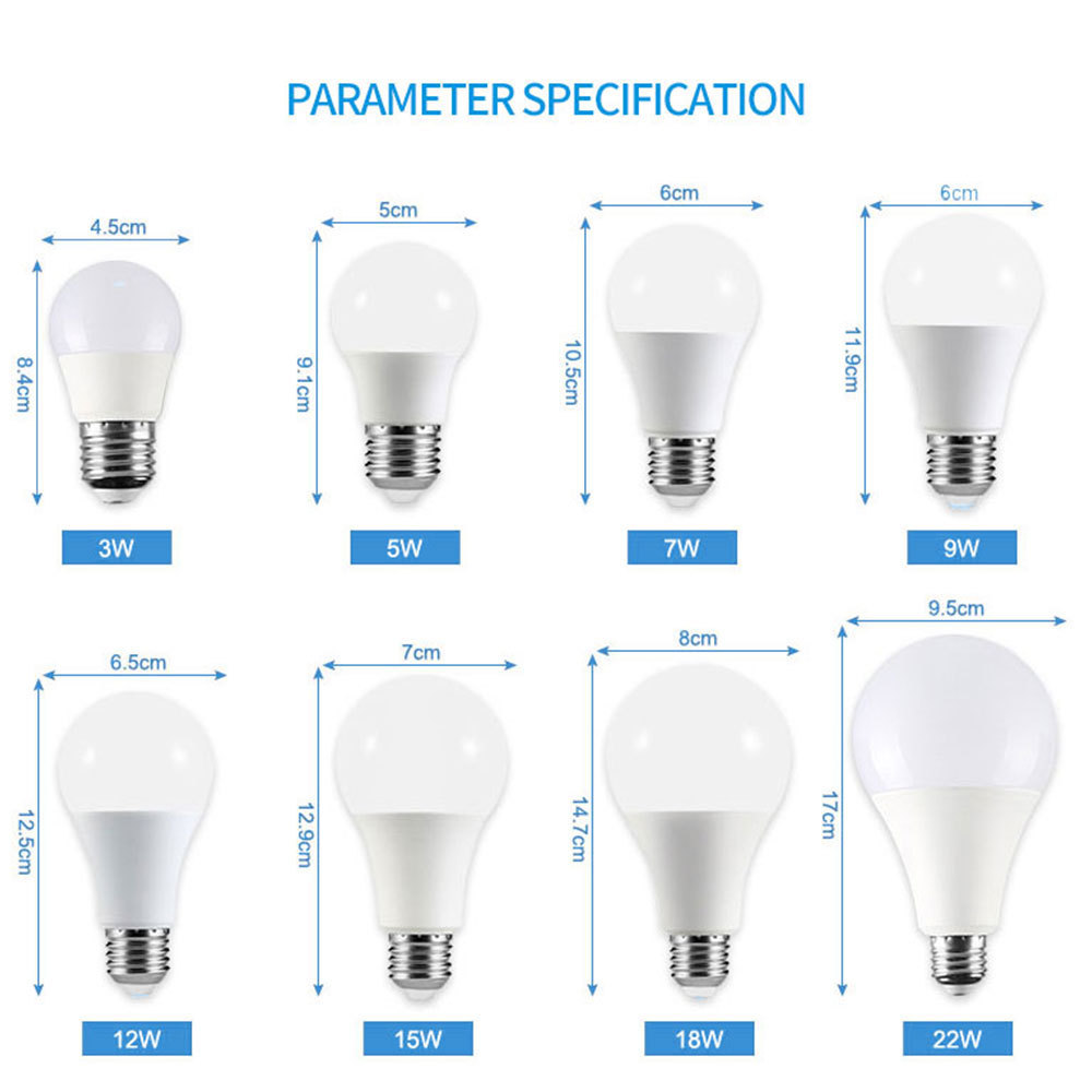 3w 5w 7w 9w 12w 15w 18w 22w recessed spotlight screw raw material led bulb with bis certificate