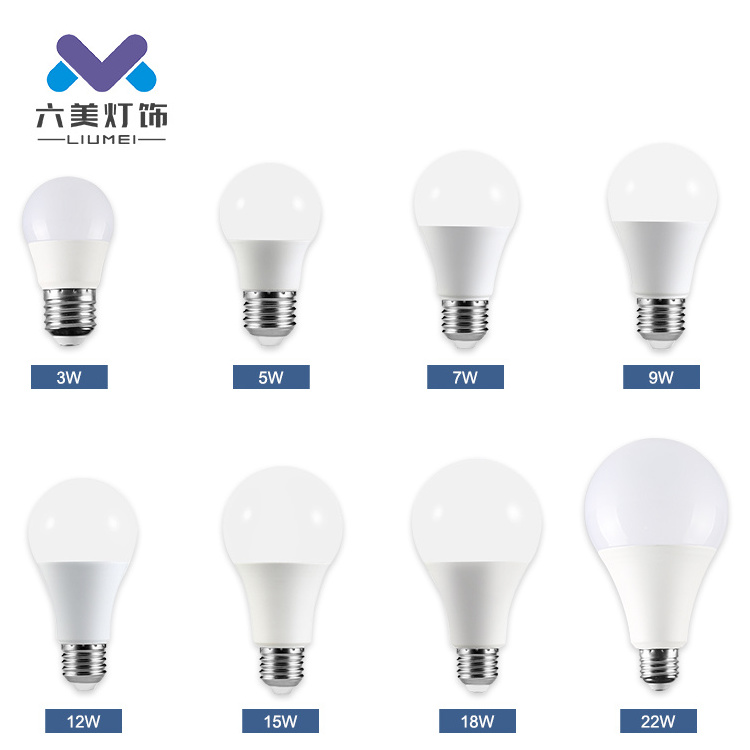 Hot sale Energy Saving White 3w 5w 7w 9w 12w 15w 18w 22w B22 E27 led light bulb