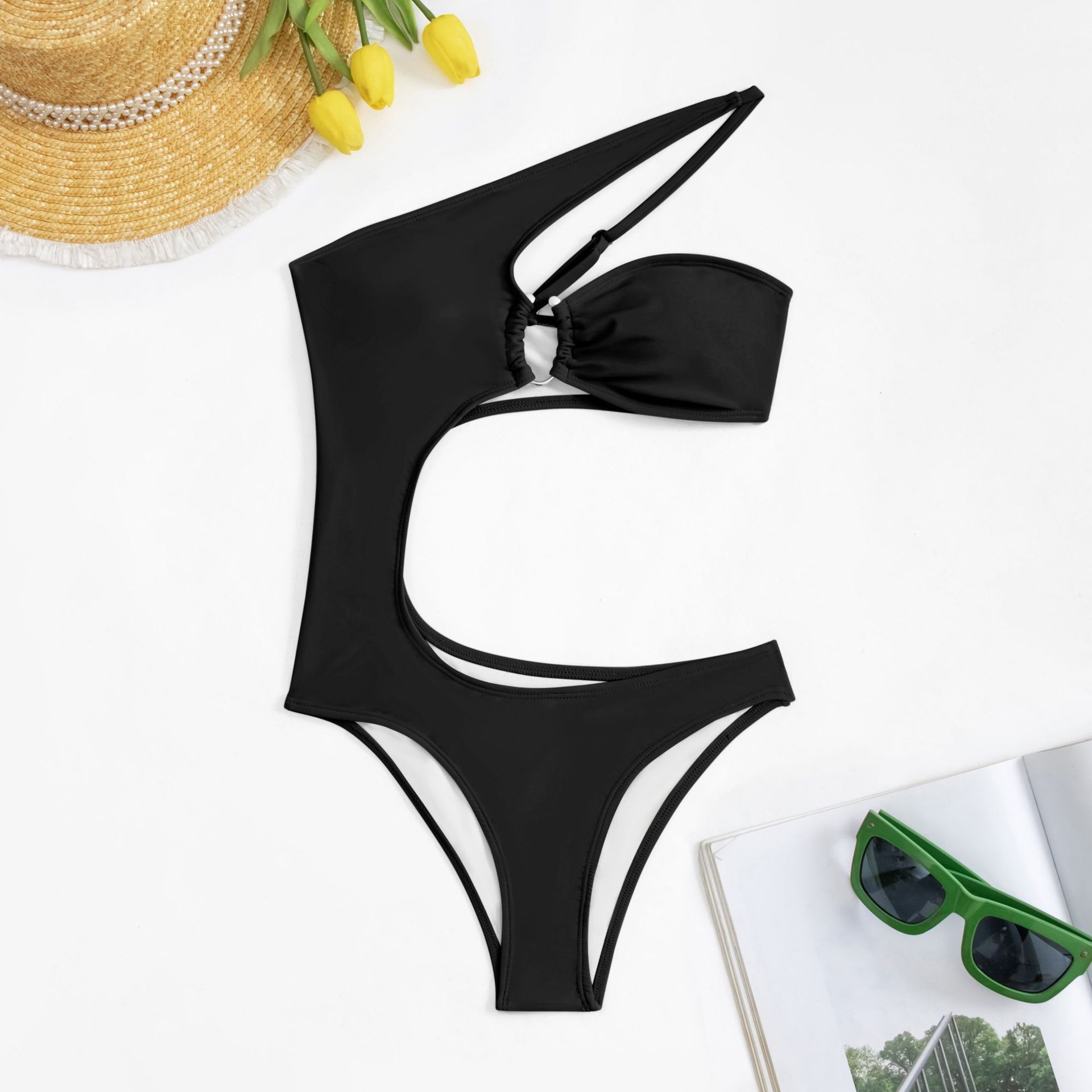 Liu Ming Hot Sells Sexy Women Summer Custom Print Micro Thong Brazilian One Piece Lace Up Swimwear