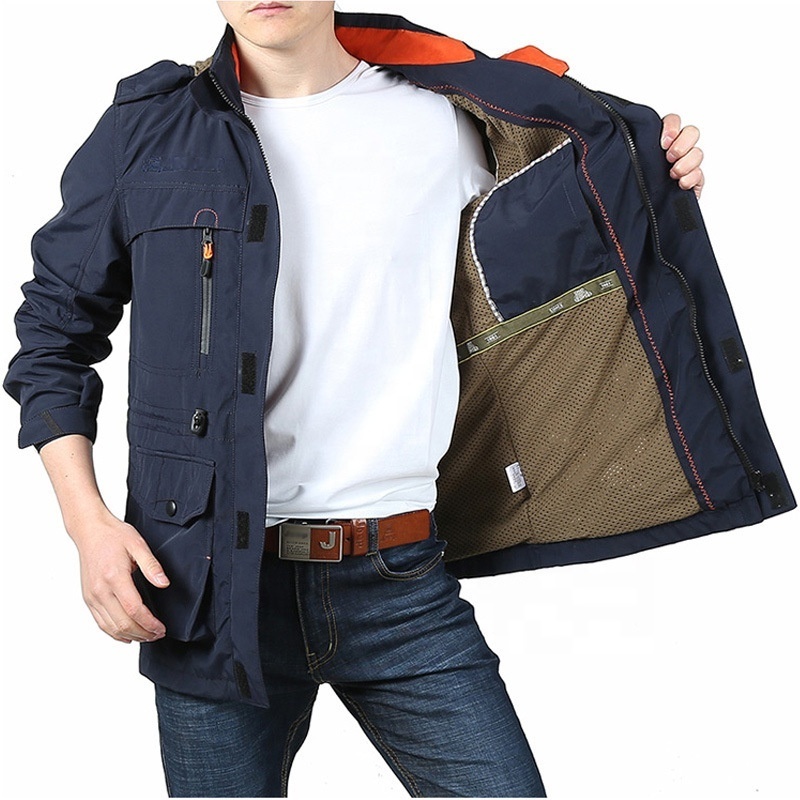 Liu Ming High Quality Custom Windproof Mens Long Winter Coat Parka Overcoat Jacket With Removable Hooded