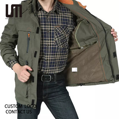 Liu Ming High Quality Custom Windproof Mens Long Winter Coat Parka Overcoat Jacket With Removable Hooded