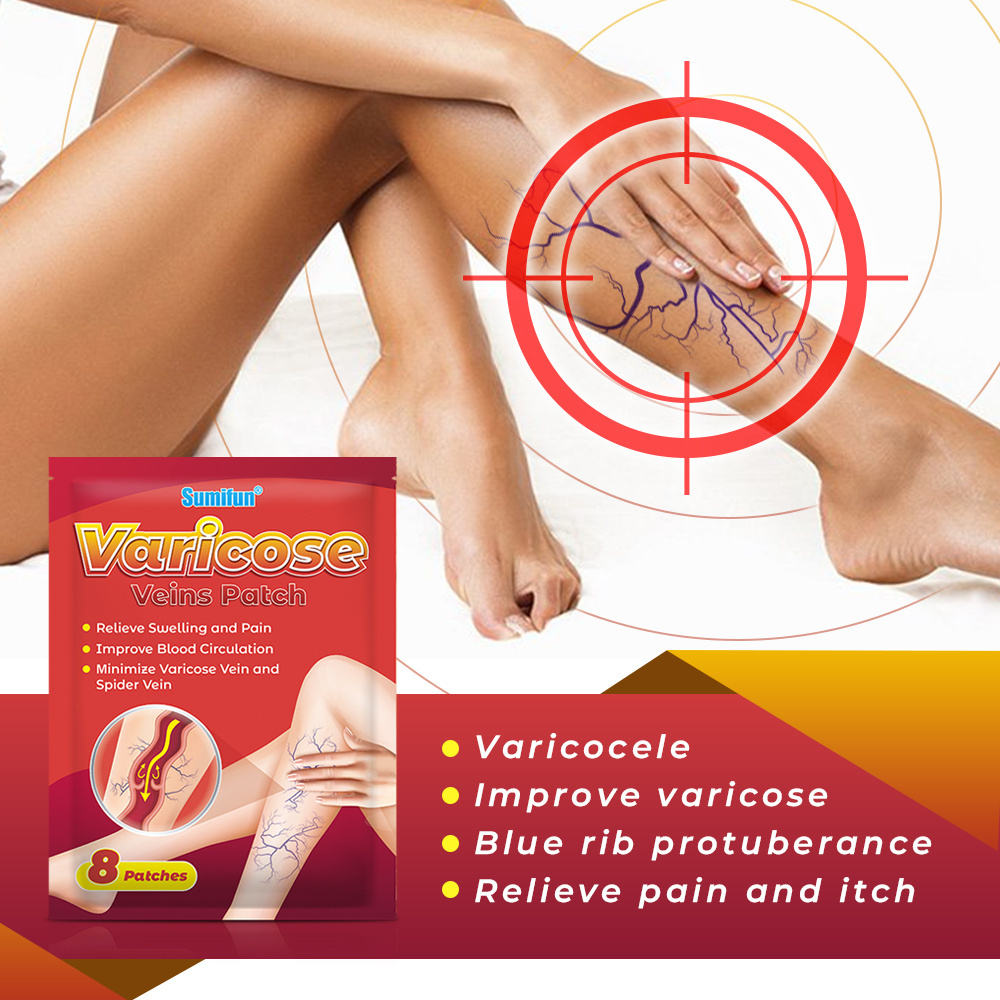 Hot Sale Sumifun Varicose Veins Patch Varicosity Angiitis Leg Spider Removal Sticker Body Care Sopts OEM ODM