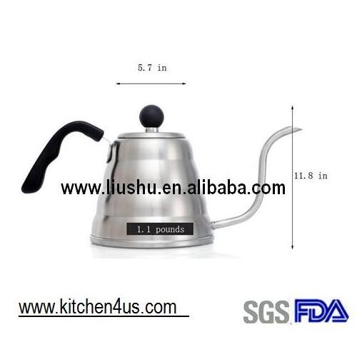 1200 ml THERMOMETER Built-In Pour Over Coffee kettle