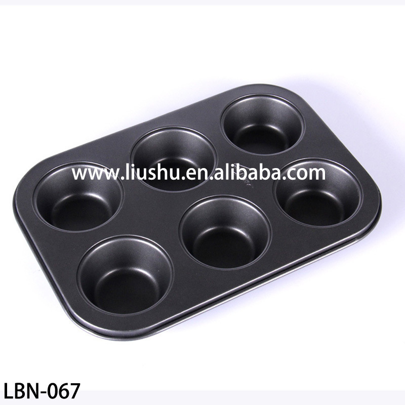 Bakeware high quality 6 six cup muffin non-stick baking pan