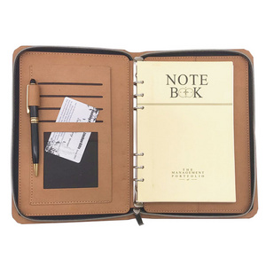 Wholesale office stationery a4 conference organizer pu leather portfolio folder