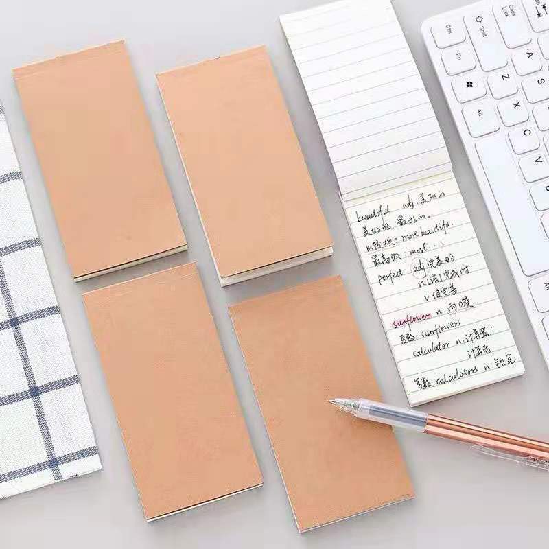 Custom Soft Cover Paper Notebook A5 A6 Brown Kraft Paper Sew Binding Note Book Mini Pocket Notebook