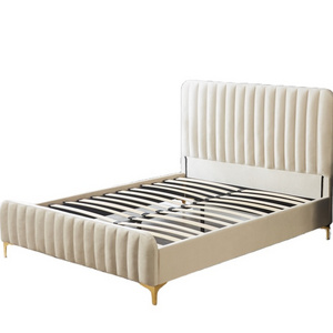 Cheap Price Bed Room Furniture Set Upholstered Bed Luxury Modern King Queen Twin Size Wood Beds Frame