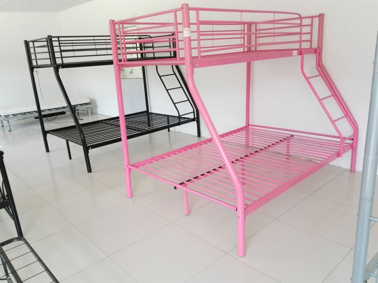 Children and adults metal triple bunk bed frame iron double decker steel bunk beds