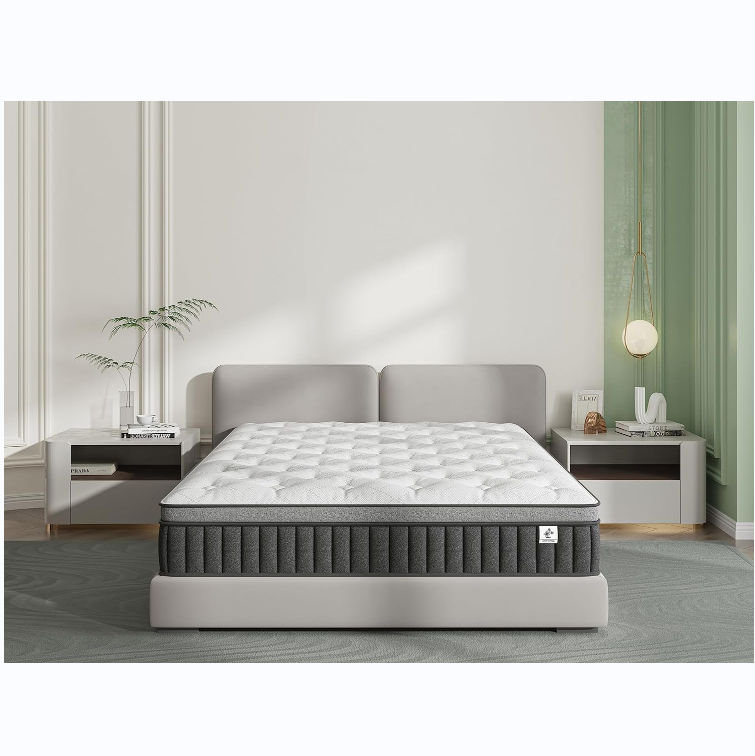 Promotion cheap single bed mattress high quality pocket spring  hybrid memory foam rolled up in a box  mattress