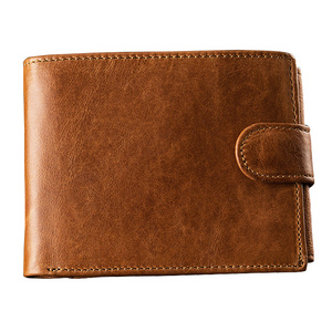 Handmade Genuine Leather Wallet Men Credit Cards Holder Casual Short Billfold Cowhide Leather Coin Purse Daily Used Money Clip