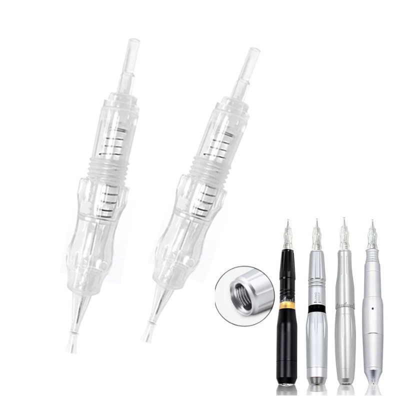 Black pearl machine needle cartridge screw type tattoo needle cartridge for permanent makeup machine eyebrow lip