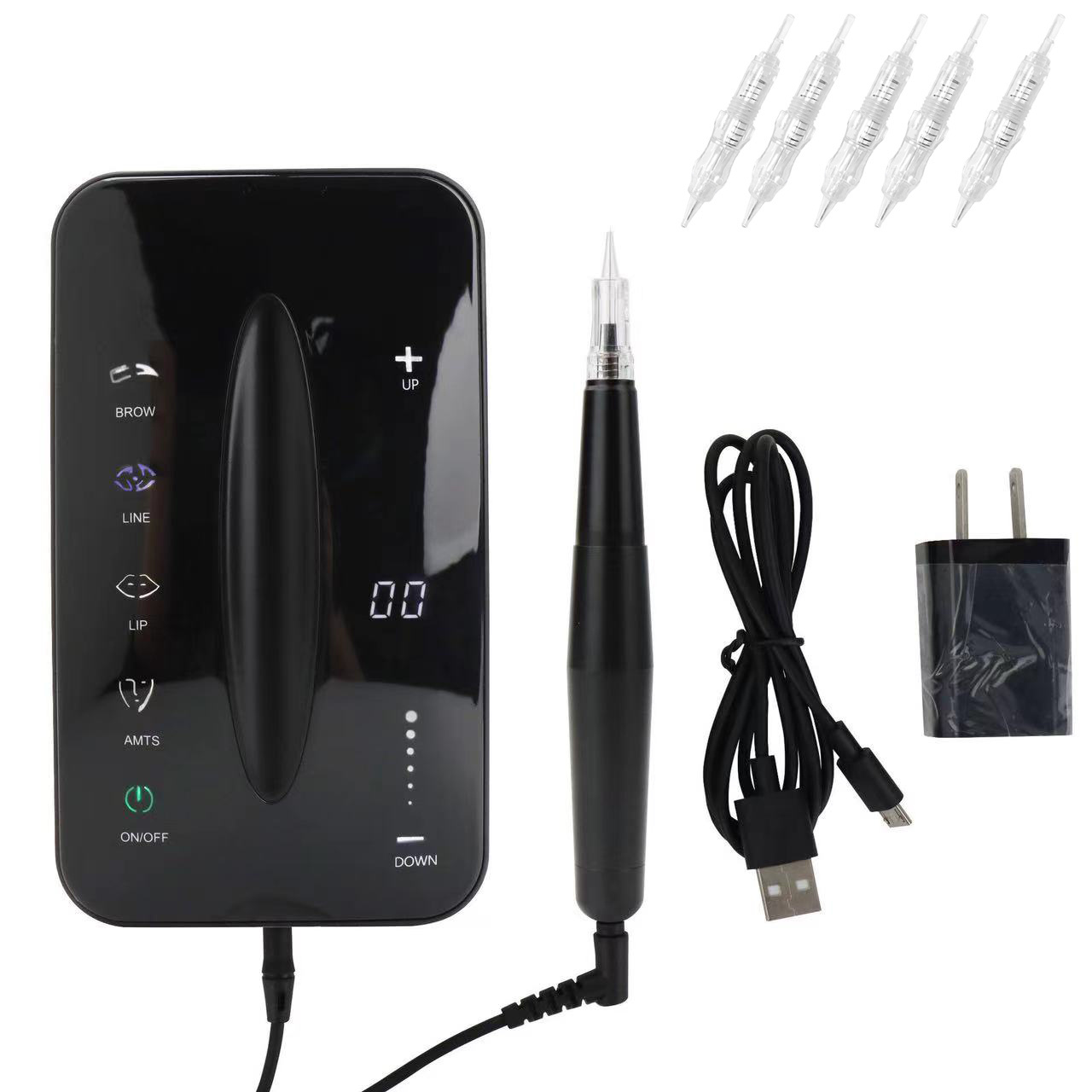 Digital black pearl permanent makeup machine set rotary tattoo eyebrow machine pen For Eyebrow Eyeliner Lip Tattoo