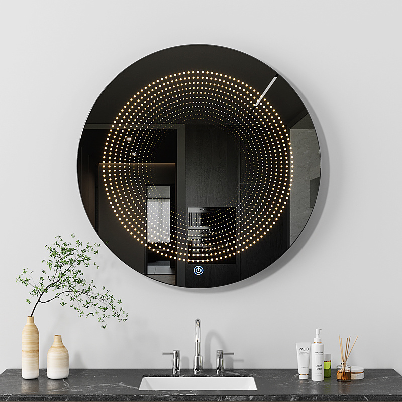 Round Mirror Ceiling Hanging Mirror Hotel Bathroom Mirror With Lights